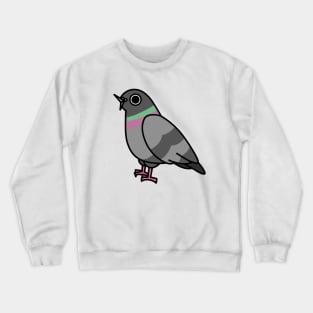 cute street pigeon cartoon drawing graphic Crewneck Sweatshirt